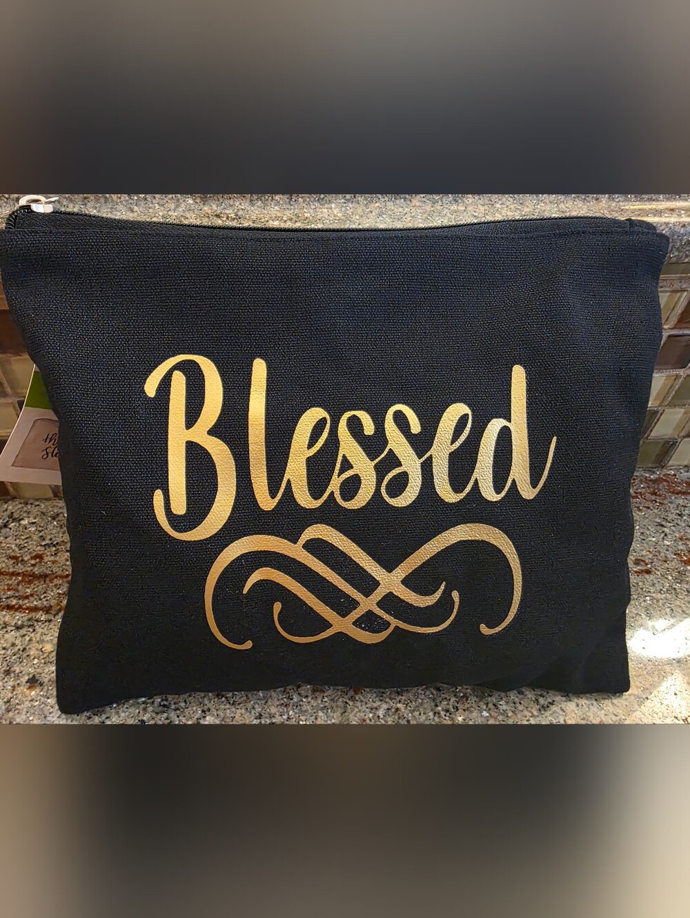 Gildan Black Heavy Cotton T‑Shirt with Matching Cosmetic/Travel Bag